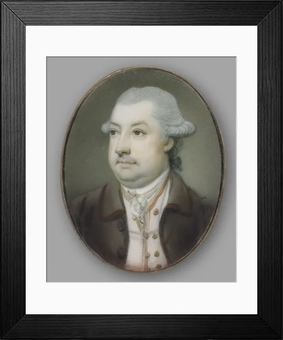 Framed Print : Frederick North, 5th Earl of Guilford, by Richard Crosse, 1770, British miniature painting, watercolor on ivory Framed Print : Frederick North, 5th Earl of Guilford, by Richard Crosse, 1770, British miniature painting, watercolor on ivory