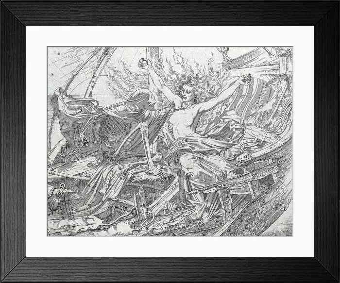 Framed Print : Dore, Gustave (1832-1883). The Rime of the Ancient Mariner. 1877. Representation of Coleridge's work 'The Rime of the Ancient Mariner and Kubla Khan' (1816) Framed Print : Dore, Gustave (1832-1883). The Rime of the Ancient Mariner. 1877. Representation of Coleridge's work 'The Rime of the Ancient Mariner and Kubla Khan' (1816)