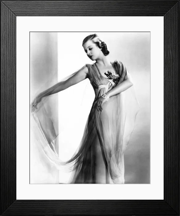 Framed Print : VOGUES OF 1938, Joan Bennett, 1937 Framed Print : VOGUES OF 1938, Joan Bennett, 1937