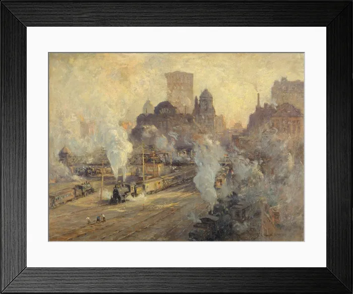 Framed Print : GRAND CENTRAL TERMINAL, by Colin Campbell Cooper, 1909, American painting, oil on canvas Framed Print : GRAND CENTRAL TERMINAL, by Colin Campbell Cooper, 1909, American painting, oil on canvas