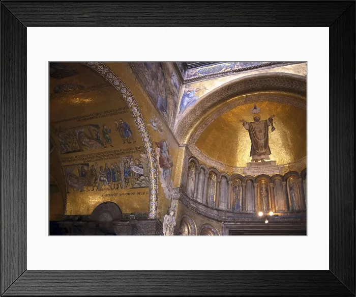 Framed Print : St. Mark's Basilica. ITALY. VENETO. Venice. St. Mark's Basilica. Interior. Mosaics. Byzantine art. Mosaic; Architecture. AISA / Everett Collection**US SALES ONLY**