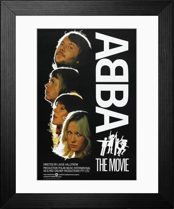 Framed Print : ABBA: THE MOVIE, US poster, from top to bottom: Benny Andersson, Bjorn Ulvaeus, Anni-Frid Lyngstad, Agnetha Faltskog, 1977 Framed Print : ABBA: THE MOVIE, US poster, from top to bottom: Benny Andersson, Bjorn Ulvaeus, Anni-Frid Lyngstad, Agnetha Faltskog, 1977