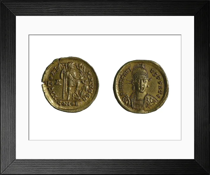 Framed Print : Solidus of Honorius and Arcadius (4th c.). Roman art. Late Empire. SPAIN. Burgos. Provincial Archaeological Museum. AISA / Everett Collection**US SALES ONLY** Framed Print : Solidus of Honorius and Arcadius (4th c.). Roman art. Late Empire. SPAIN. Burgos. Provincial Archaeological Museum. AISA / Everett Collection**US SALES ONLY**