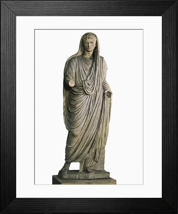 Framed Print : Augustus as Pontifex Maximus. ca. 40 BC. Roman art. Early Empire. Sculpture on marble. ITALY. Rome. National Roman Museum. AISA / Everett Collection**US SALES ONLY** Framed Print : Augustus as Pontifex Maximus. ca. 40 BC. Roman art. Early Empire. Sculpture on marble. ITALY. Rome. National Roman Museum. AISA / Everett Collection**US SALES ONLY**