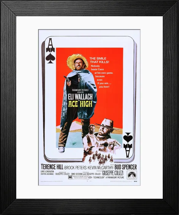 Framed Print : ACE HIGH, US poster art, from left: Eli Wallach, Brock Peters, Terence Hill, 1968