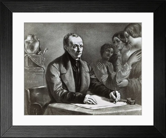 Framed Print : COMTE, Auguste (1798-1857). Litography. FRANCE. Paris. Muse Carnavalet (Carnavalet Museum). AISA / Everett Collection**US SALES ONLY**