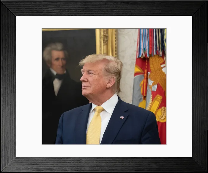 Framed Print : President Trump at the Medal of Freedom ceremony for Economist, Arthur Laffer, June 19, 2019