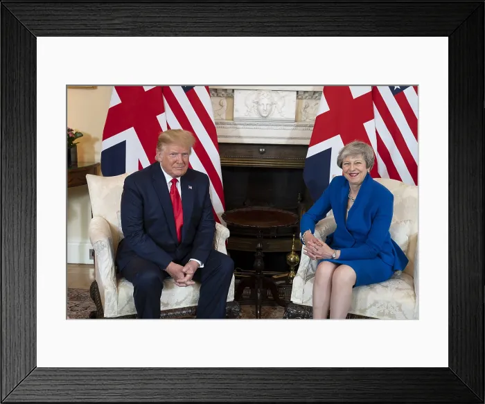 Framed Print : President Donald Trump meets with British Prime Minister, Theresa May, at No. 10 Downing Street, London, June 4, 2019 (BSLOC_2019_6_212)