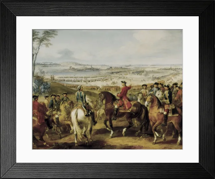 Framed Print : LENFANT, Pierre (1704-1787). Battle of Lawfeld. 2nd July 1747. 1771. Episode of the War of the Austrian Succession or the Pragmatic Sanction