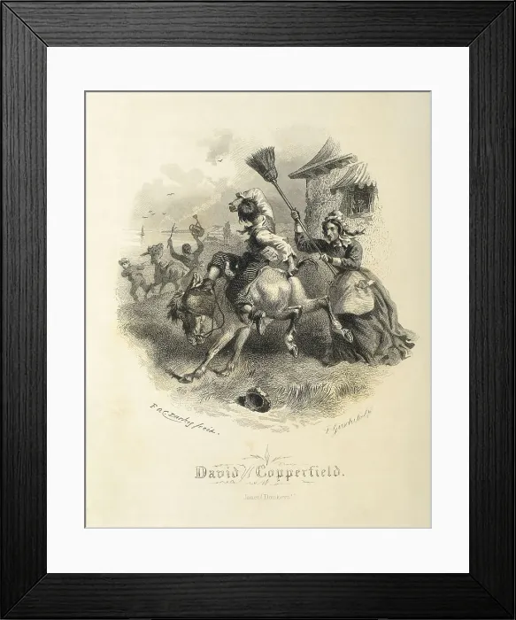 Framed Print : DARLEY, Fox Octavius Carr (1822-1888). David Copperfield. mid. 19th c. Illustration from an edition of Charles Dickens 'David Copperfield'. Engraving. SPAIN Framed Print : DARLEY, Fox Octavius Carr (1822-1888). David Copperfield. mid. 19th c. Illustration from an edition of Charles Dickens 'David Copperfield'. Engraving. SPAIN