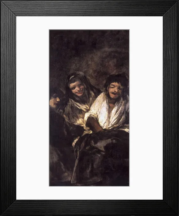 Framed Print : GOYA Y LUCIENTES, Francisco de (1746-1828). Two Women and a Man. 1820. Mural painting mounted on canvas Framed Print : GOYA Y LUCIENTES, Francisco de (1746-1828). Two Women and a Man. 1820. Mural painting mounted on canvas