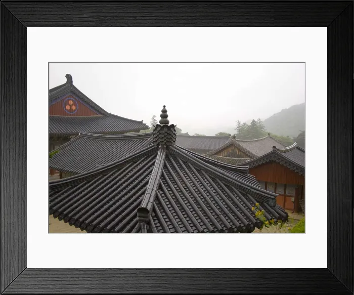 Framed Print : KOREA. Chiin-Ri. Haeinsa Temple. Roofs of the monastery. Architecture. AISA / Everett Collection**US SALES ONLY**