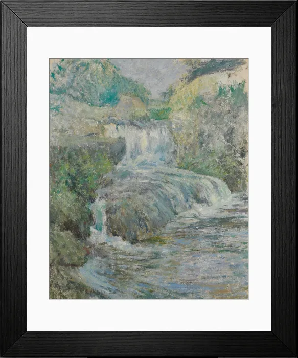 Framed Print : WATERFALL, by John Henry Twachtman, 1889-1891, American painting, oil on canvas