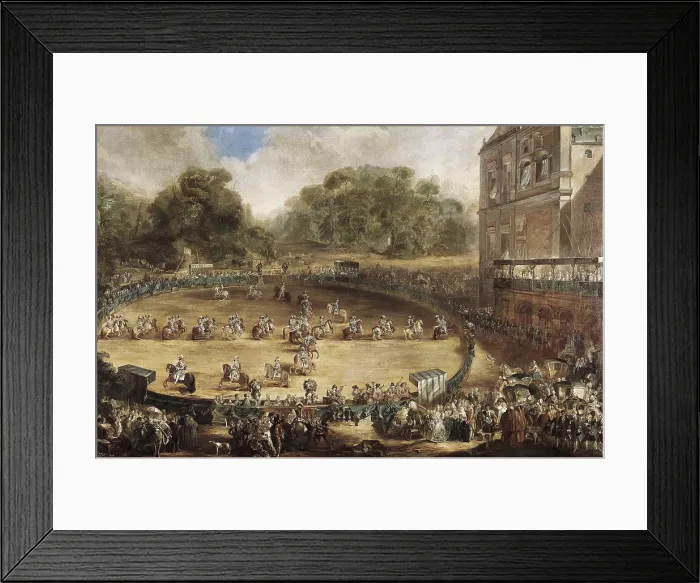 Framed Print : PARET y ALCAZAR, Luis (1746-1798). The Royal Parade. ca. 1773. Equestrian parade held at Aranjuez during the spring of 1773. Baroque art. Oil on canvas. SPAIN. Madrid Framed Print : PARET y ALCAZAR, Luis (1746-1798). The Royal Parade. ca. 1773. Equestrian parade held at Aranjuez during the spring of 1773. Baroque art. Oil on canvas. SPAIN. Madrid