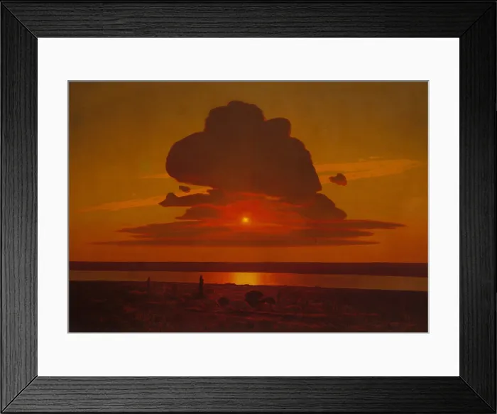 Framed Print : RED SUNSET ON THE DNIEPER, by Arkhip Ivanovich Kuindzhi, 1905-08, Russian painting, oil on canvas