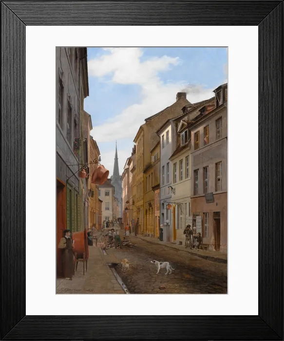 Framed Print : PAROCHIALSTRASSE IN BERLIN, by Eduard Gaertner, 1831, German painting, oil on canvas Framed Print : PAROCHIALSTRASSE IN BERLIN, by Eduard Gaertner, 1831, German painting, oil on canvas