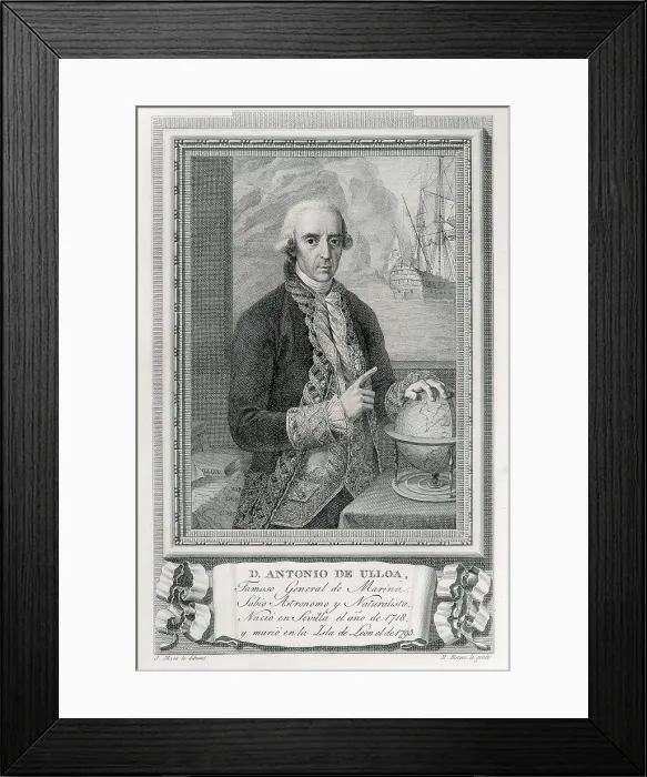 Framed Print : ULLOA, Antonio de (1716-1795). Engraving. AISA / Everett Collection**US SALES ONLY**