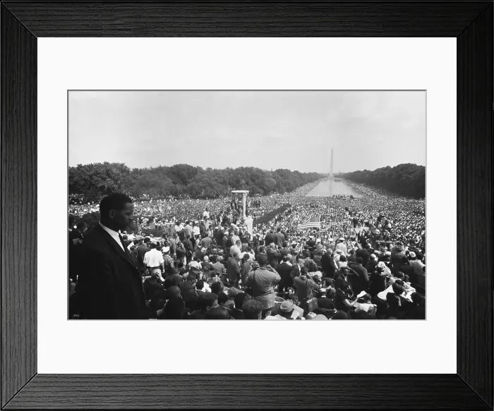 Framed Print : Huge crowd viewed from the Lincoln Memorial during the March on Washington, Aug. 28, 1963. Approximately 250, 000 people participated in the march. - (BSLOC_2015_1_98) Framed Print : Huge crowd viewed from the Lincoln Memorial during the March on Washington, Aug. 28, 1963. Approximately 250, 000 people participated in the march. - (BSLOC_2015_1_98)