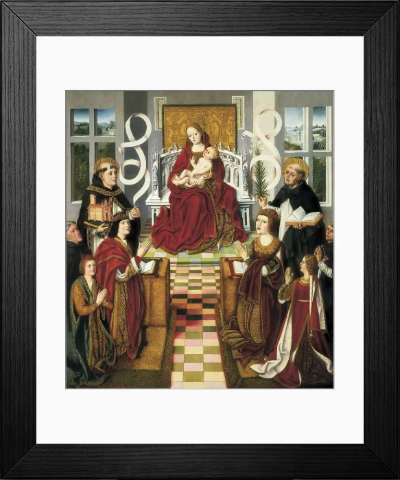 Framed Print : The Virgin of the Catholic Monarchs. 1495-1497. Spanish anonymous. Gothic art. Oil on wood. SPAIN. Madrid. Prado Museum. Proc: SPAIN. Avila. Royal Monastery of St. Thomas