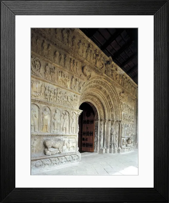 Framed Print : Monastery of Santa Mara de Ripoll. SPAIN. Ripoll. Monastery of Santa Mara de Ripoll. Gate. Romanesque art. Sculpture; Architecture. AISA / Everett Collection**US SALES ONLY**