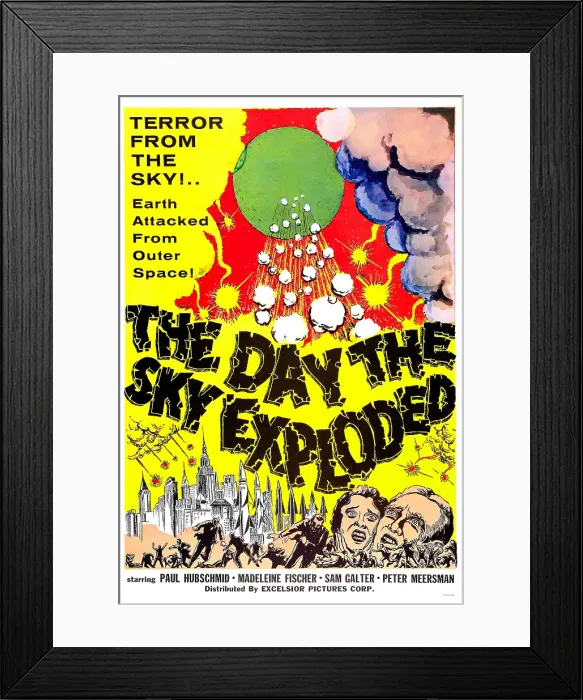 Framed Print : THE DAY THE SKY EXPLODED, (aka LA MORTE VIENE DALLO SPAZIO), US poster, 1958 Framed Print : THE DAY THE SKY EXPLODED, (aka LA MORTE VIENE DALLO SPAZIO), US poster, 1958