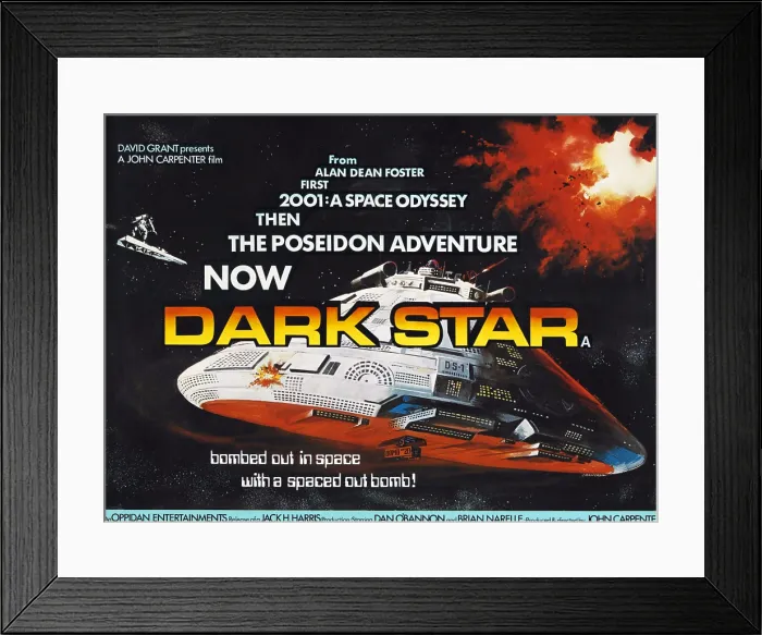 Framed Print : DARK STAR, poster art, 1974