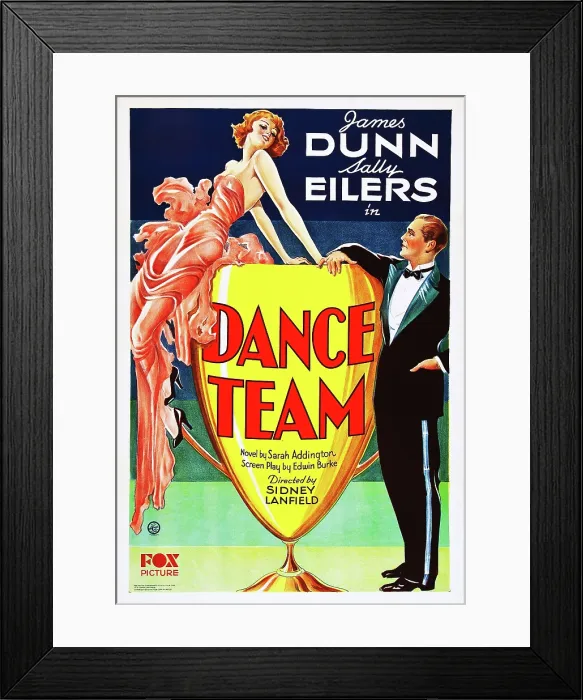 Framed Print : DANCE TEAM, US poster art, l-r: Sally Eilers, James Dunn on poster art, 1932. TM and Copyright 20th Century Fox Film Corp. All rights reserved / courtesy Everett Collection