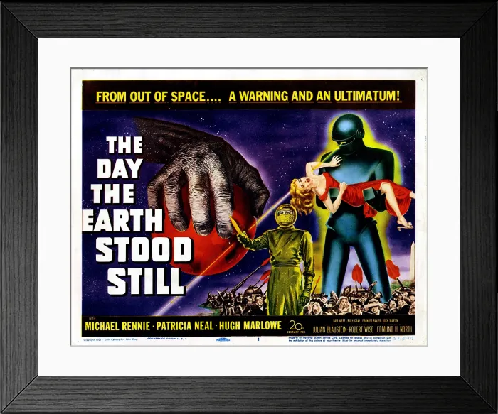Framed Print : THE DAY THE EARTH STOOD STILL, Michael Rennie, Patricia Neal, 1951
