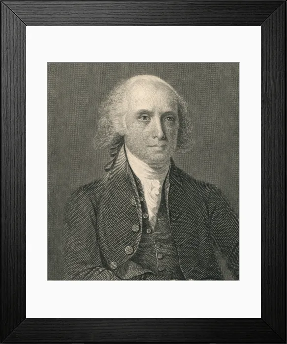 Framed Print : James Madison in portrait engraving based on by Gilbert Stuarts 1809-1817 portrait from life (BSLOC_2019_6_185) Framed Print : James Madison in portrait engraving based on by Gilbert Stuarts 1809-1817 portrait from life (BSLOC_2019_6_185)