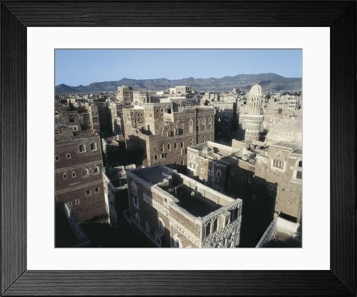 Framed Print : YEMEN. SANA'A. Sana. Yemeni adobe architecture. AISA / Everett Collection**US SALES ONLY** Framed Print : YEMEN. SANA'A. Sana. Yemeni adobe architecture. AISA / Everett Collection**US SALES ONLY**