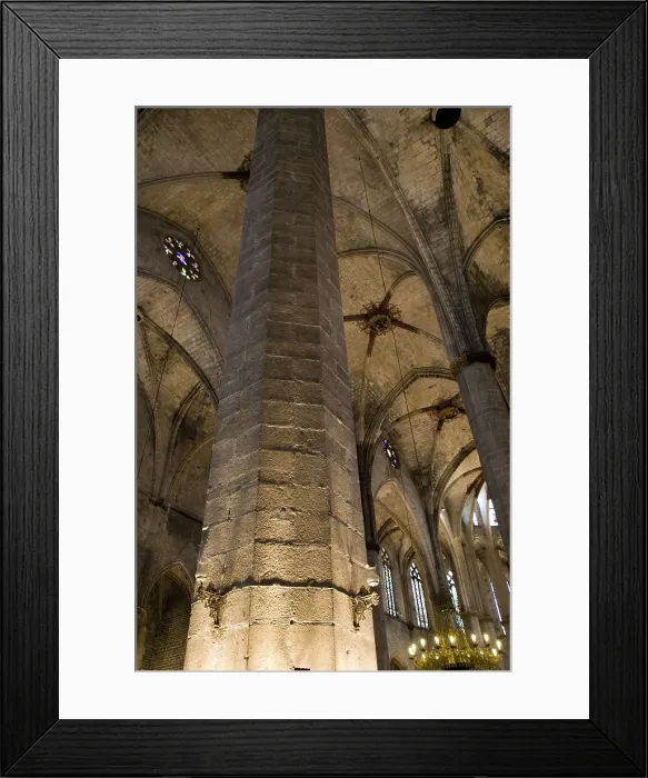 Framed Print : DESPUIG, Ramon (14th c.); MONTAGUT, Berenguer de (14th c.). Church of Santa Mara del Mar. SPAIN. Barcelona. Interior. Gothic art. Architecture