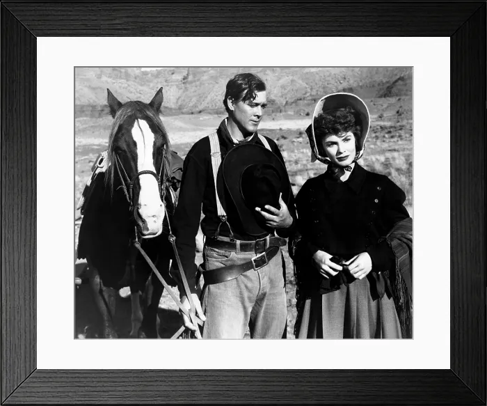 Framed Print : WAGON MASTER, (aka WAGONMASTER), from left, Ben Johnson, Joanne Dru, 1950 Framed Print : WAGON MASTER, (aka WAGONMASTER), from left, Ben Johnson, Joanne Dru, 1950