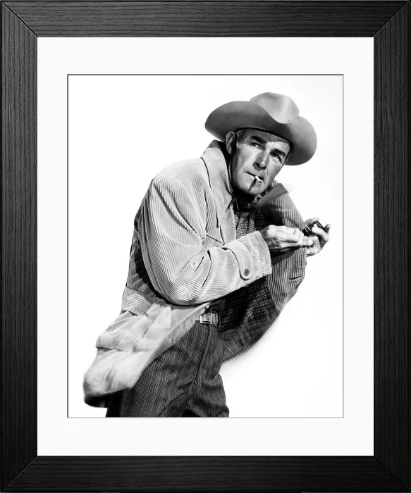 Framed Print : THE WALKING HILLS, Randolph Scott, 1949
