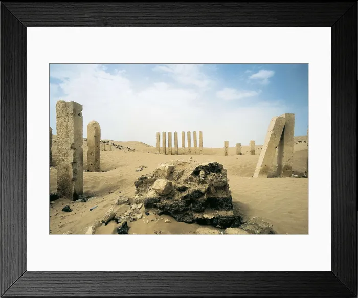 Framed Print : YEMEN. MA'RIB. Remains of the palace of the Queen of Sheba (8th c. BC). AISA / Everett Collection**US SALES ONLY**