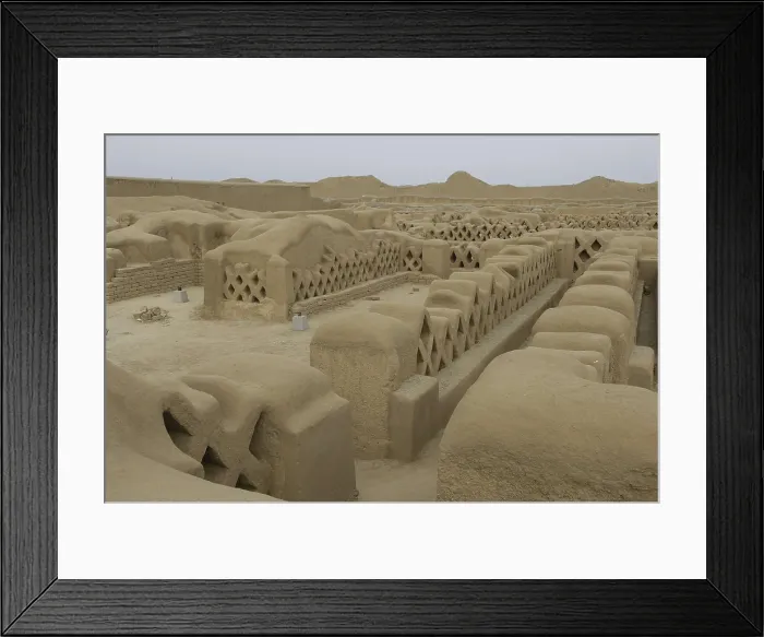 Framed Print : PERU. Trujillo. Chan Chan. Chan Chan Archaeological Site (850-1470). Chimu art. AISA / Everett Collection**US SALES ONLY**