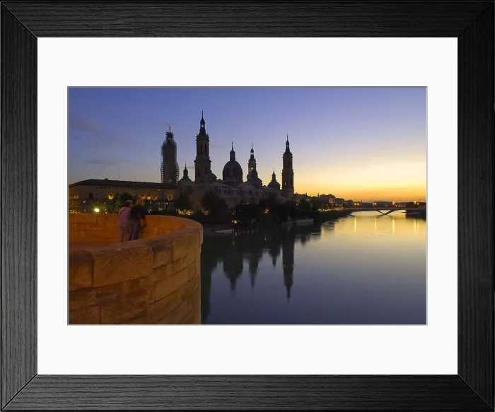 Framed Print : SPAIN. Zaragoza. Basilica of Our Lady of the Pilar and Ebro river from the Puente de Piedra (Stone Bridge). AISA / Everett Collection**US SALES ONLY** Framed Print : SPAIN. Zaragoza. Basilica of Our Lady of the Pilar and Ebro river from the Puente de Piedra (Stone Bridge). AISA / Everett Collection**US SALES ONLY**