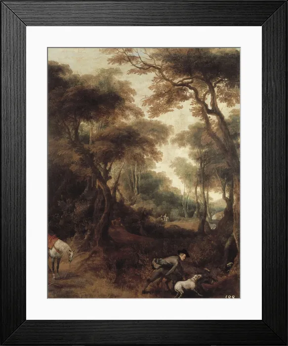 Framed Print : SNAYERS, Peter (1592-1667). Philip IV's Hunting. 1621 - 1665. The King, kills with his knife a wild boar surrounded by the dogs. Flemish art. Oil on wood. SPAIN. Madrid