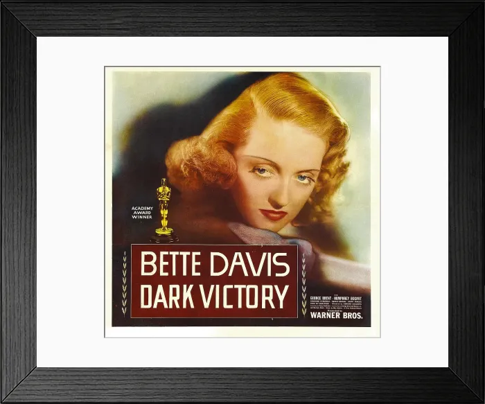 Framed Print : DARK VICTORY, Bette Davis on window card, 1939