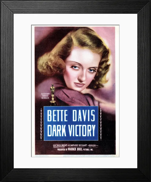 Framed Print : DARK VICTORY, US poster, Bette Davis, 1939