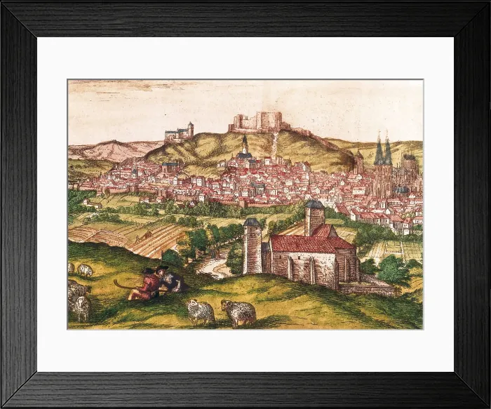 Framed Print : AISA / Everett Collection HOGENBERG, Franz (1535-1590). Civitatis Orbis Terrarum. 1572-1617. Detail of the map of Burgos with shepherds and cattle (1576) Framed Print : AISA / Everett Collection HOGENBERG, Franz (1535-1590). Civitatis Orbis Terrarum. 1572-1617. Detail of the map of Burgos with shepherds and cattle (1576)
