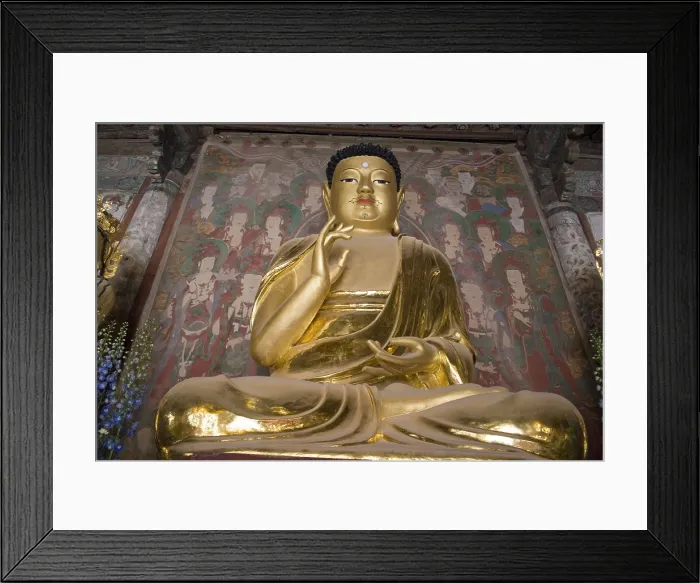 Framed Print : KOREA. Seokguram Grotto. Pulguksa Temple. Representation of Buddha. Sculpture. AISA / Everett Collection**US SALES ONLY**