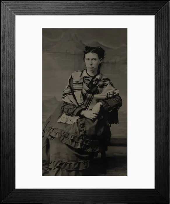 Framed Print : Belle Boyd, the Confederacys most notorious spy. Tintype photo from the 1860s (BSLOC_2020_2_120)