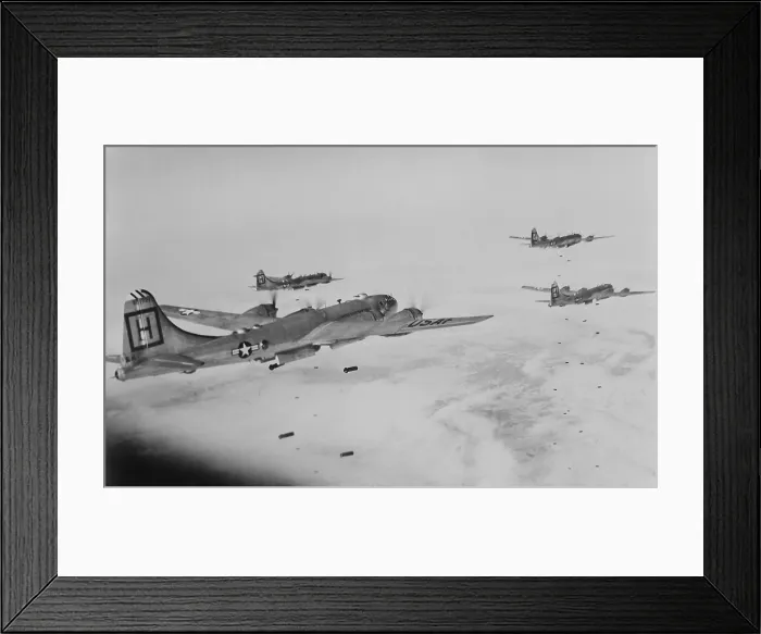 Framed Print : U.S. Far East Air Forces Bomber Command bomb North Korean enemy supply centers. Over the course of the Korean War, B-29s flew 20, 000 sorties. (BSLOC_2014_11_221)