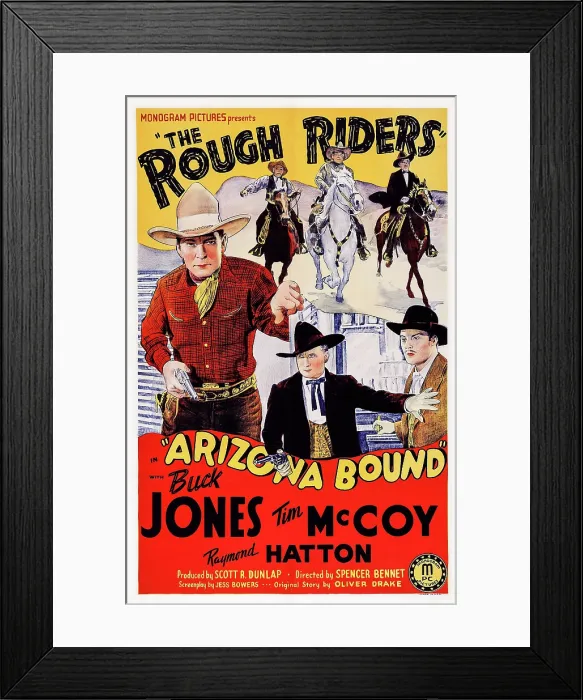 Framed Print : ARIZONA BOUND, l-r: Buck Jones, Tim McCoy, Raymond Hatton, 1941 Framed Print : ARIZONA BOUND, l-r: Buck Jones, Tim McCoy, Raymond Hatton, 1941