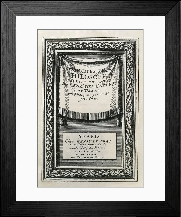Framed Print : DESCARTES, Ren (1596-1650). AISA / Everett Collection**US SALES ONLY**