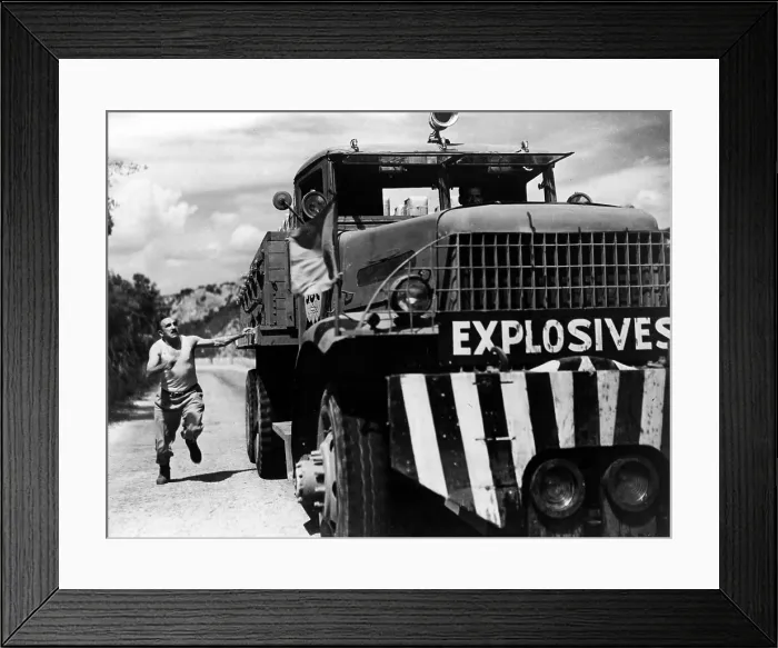 Framed Print : THE WAGES OF FEAR, (aka LE SALAIRE DE LA PEUR), Charles Vanel, Yves Montand, 1953 Framed Print : THE WAGES OF FEAR, (aka LE SALAIRE DE LA PEUR), Charles Vanel, Yves Montand, 1953