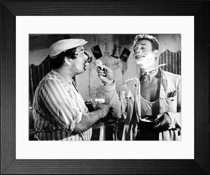 Framed Print : THE WAGES OF FEAR, (aka LE SALAIRE DE LA PEUR), Folco Lulli, Yves Montand, 1953 Framed Print : THE WAGES OF FEAR, (aka LE SALAIRE DE LA PEUR), Folco Lulli, Yves Montand, 1953