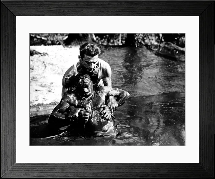 Framed Print : THE WAGES OF FEAR, (aka LE SALAIRE DE LA PEUR), Charles Vanel, Yves Montand, 1953