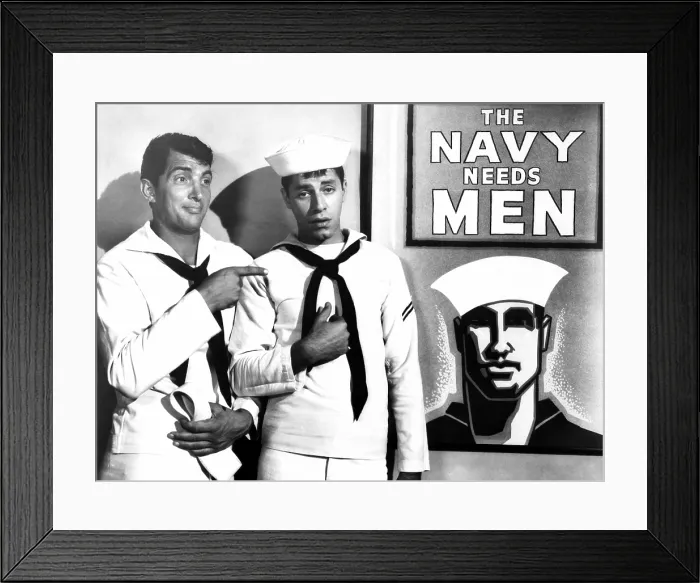 Framed Print : SAILOR BEWARE, from left, Dean Martin, Jerry Lewis, 1952 Framed Print : SAILOR BEWARE, from left, Dean Martin, Jerry Lewis, 1952