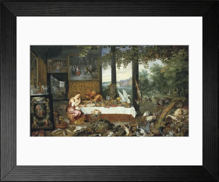 Framed Print : Breugel, Jan, The Elder, called 'Velvet Bruegel' (1568-1625). Allegory of Taste. 1618. Work made together with 'The Sense of Touch'. Baroque art. Oil on wood Framed Print : Breugel, Jan, The Elder, called 'Velvet Bruegel' (1568-1625). Allegory of Taste. 1618. Work made together with 'The Sense of Touch'. Baroque art. Oil on wood